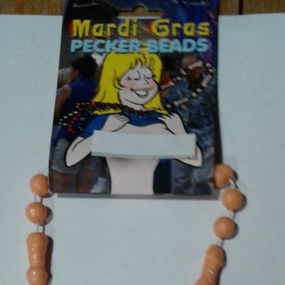 Bachelorette Bridal Shower  Mardi Gras  Pecker  Beads Long Necklace  New